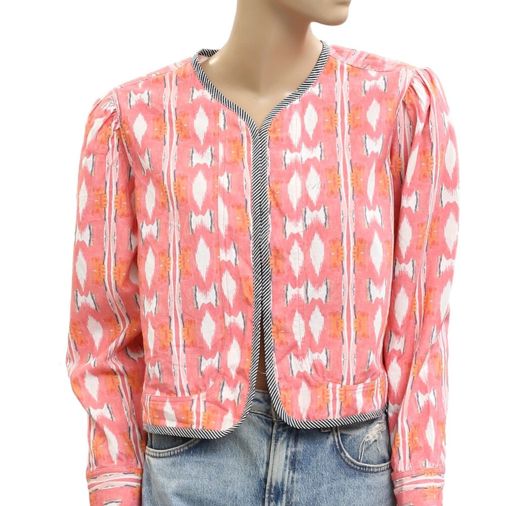 Kerri Rosenthal Morgan Ikat Beau-Lero in Multi Jacket Top Ikat Cotton L 280937 - Picture 4 of 8